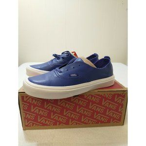 VANS Women's Shoes Blue Leather Lace Up Low Top 5